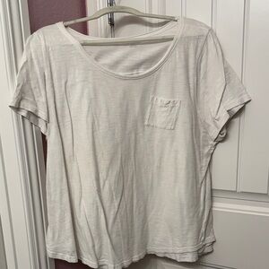 Lane Bryant Cream Short Sleeve Tee